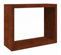 vidaXL Portant de bois de chauffage 100x40x80 cm acier corten résistant aux intempéries