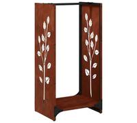 vidaXL Étagère à bois 40x30x80 cm acier résistant aux intempéries, support à bûches de cheminée