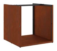 vidaXL Étagère à bois 40x40x40 cm Acier résistant aux intempéries Support à bûches