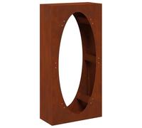 vidaXL Étagère à Bois 50x23x100 cm Acier résistant aux intempéries, Support à bûches de cheminée, Support à bûches, Support à bûches