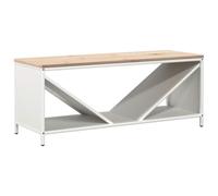 vidaXL Étagère à Bois de Chauffage avec Plateau en Bois Blanc, Support à bûches de cheminée, Support à bûches, Support à bûches