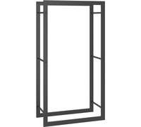vidaXL Étagère à bois de chauffage noir mat 50x28x94 cm Acier