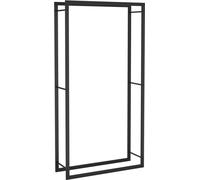 vidaXL Étagère à bois de chauffage noir mat 80x28x154 cm Acier