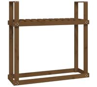 vidaXL Étagère à bois de cheminée brun miel 110x35x108,5 cm Pin massif