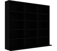 vidaXL Étagère à CD noire 100x23x89,5 cm Bois composite