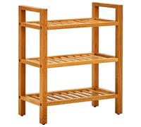 Etagère à chaussures à 3 niveaux 50x27x60 cm Chêne massif