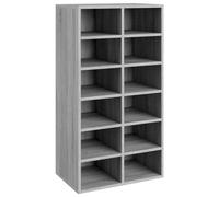 vidaXL Étagère à Chaussures Armoire à Chaussures Organisateur Meuble de Rangement Maison Intérieur Sonoma Gris 54x34x100,5 cm Bois Ingénierie
