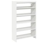 vidaXL Étagère à Chaussures Blanc 60x25x100 cm Bois d'ingénierie, Rangement de Chaussures, Armoire de Rangement de Chaussures, Placard à Chaussures