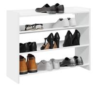 Vidaxl Étagère À Chaussures Blanc 80x25x62 Cm Bois D'ingénierie Multicolore