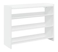 vidaXL Étagère à Chaussures Blanc 80x25x62 cm Bois d'ingénierie, Rangement de Chaussures, Armoire de Rangement de Chaussures, Placard à Chaussures