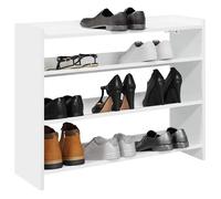 Vidaxl Étagère À Chaussures Blanc 80x25x62 Cm Bois D'ingénierie Multicolore