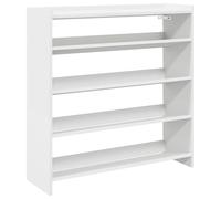 vidaXL Étagère à chaussures blanc 80x25x81 cm bois d'ingénierie, rangement de chaussures, armoire de rangement de 859905