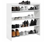 vidaXL Étagère à chaussures blanc 80x25x81 cm bois d'ingénierie, rangement de chaussures, armoire de rangement de 859905