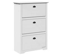 VidaXL Étagère à chaussures BODO blanc 80x35x118 cm, rangement de chaussures, armoire de rangement de chaussures, placard à 4016881