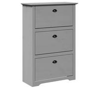 vidaXL Étagère à chaussures BODO Gris 80x35x118 cm