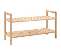 Vidaxl Étagère À Chaussures Bois De Noyer Massif 69 X 26 X 40 Cm Marron