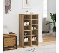 vidaXL Étagère à chaussures chêne artisanal bois d'ingénierie, armoire à chaussures, placard à chaussures, porte-chaussures 855837
