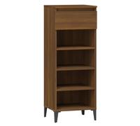Vidaxl Étagère À Chaussures Chêne Marron 40x36x105 Cm Bois Ingénierie Marron