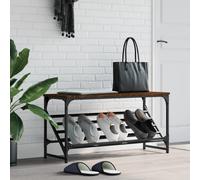 vidaXL Étagère à chaussures chêne marron 90x30x45 cm bois d'ingénierie Marron