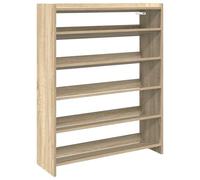 vidaXL Étagère à Chaussures chêne Sonoma 80x25x100cm Bois d'ingénierie, Rangement de Chaussures, Armoire de Rangement de Chaussures, Placard à Chaussures