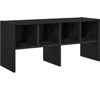 vidaXL Étagère à chaussures empilable noir aspect chêne 89,5x30x40 cm
