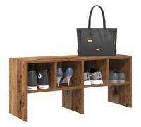 vidaXL Étagère à chaussures empilable vieux bois 89,5x30x40 cm Multicolore