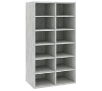 Etagère murale vidaXL Etagère à chaussures Gris béton 54x34x100,5 cm Bois ingénierie