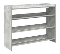 vidaXL Étagère à Chaussures Gris béton 80x25x62 cm Bois d'ingénierie, Rangement de Chaussures, Armoire de Rangement de Chaussures, Placard à Chaussures
