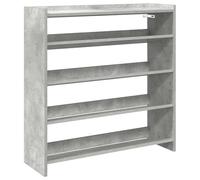 vidaXL Étagère à Chaussures Gris béton 80x25x81 cm Bois d'ingénierie