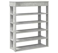 vidaXL Étagère à chaussures gris béton 80x30x98 cm bois d'ingénierie