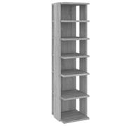 vidaXL Étagère à Chaussures Organisateur de Chaussures Armoire Meuble de Rangement Intérieur Sonoma Gris 25x27x102 cm Bois d'Ingénierie