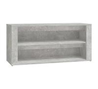 vidaXL Étagère à Chaussures Range-Chaussures Armoire de Rangemente Meuble à Chaussures Entrée Couloir Gris Béton 100x35x45 cm Bois d'Ingénierie