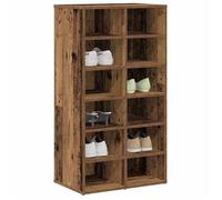 Vidaxl Étagère À Chaussures Vieux Bois 54x34x100,5cm Bois D'ingénierie Multicolore