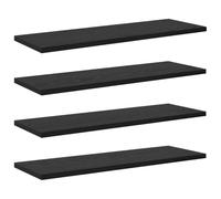 vidaXL Étagère à livres 4 pcs Noir 60 x 20 x 1,5 cm Bois d'ingénierie