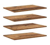 vidaXL Lot de 4 étagères murales en bois d'ingénierie marron 60 x 40 x 1,5 cm
