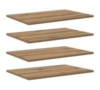 vidaXL Étagère à Livres 4 pcs Marron 60 x 40 x 1,5 cm, Panneau de bibliothèque élégant, Solution Moderne de Rangement pour Le Salon, étagère Minimaliste et mobilier d'intérieur Robuste