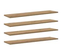 vidaXL Étagère à livres 4 pcs Marron 80 x 20 x 1,5 cm – Panneau élégant, minimaliste et robuste