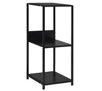 vidaXL Etagère à Livres Droite Petite Bibliothèque Présentoir de Décoration Support d'Affichage pour Plantes Bureau Noir 33,5x39,6x79,7 cm Bois d'Ingénierie