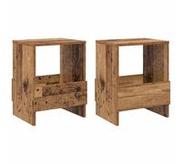 vidaXL Étagère à magazines 2 pcs Bois ancien 35 x 30 x 45 cm