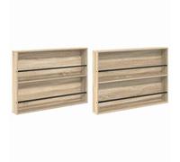 vidaXL Étagère à magazines 2 pcs Chêne Sonoma 100 x 12 x 70 cm