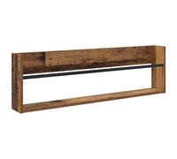 vidaXL Étagère à magazines avec étagère Bois ancien 100 x 12 x 30 cm