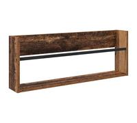 vidaXL Étagère à magazines avec étagère Bois ancien 80 x 12 x 30 cm