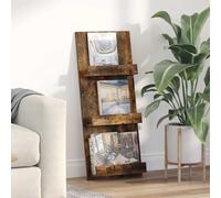 vidaXL Étagère à magazines avec étagère Chêne fumé 51 x 11 x 102 cm