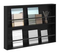 vidaXL Étagère à Magazines avec étagère Chêne Noir 100 x 12 x 70 cm, Meuble Mural rectangulaire, Moderne, Pratique pour Ranger, élégant Organisateur de Magazines, Style Minimaliste