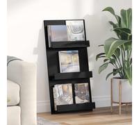 vidaXL Étagère à magazines avec étagère Chêne noir 51 x 11 x 102 cm