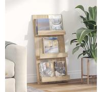 vidaXL Étagère à magazines avec étagère Chêne Sonoma 51 x 11 x 102 cm