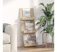 vidaXL Étagère à magazines avec étagère Chêne Sonoma 51 x 11 x 102 cm
