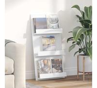 vidaXL Étagère à magazines Blanc 51 x 11 x 102 cm Bois d'ingénierie