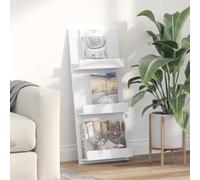 vidaXL Étagère à magazines Blanc 51 x 11 x 102 cm Bois d'ingénierie