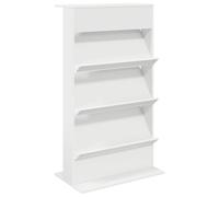 vidaXL Étagère à magazines Blanc 70 x 41 x 126 cm Bois d'ingénierie